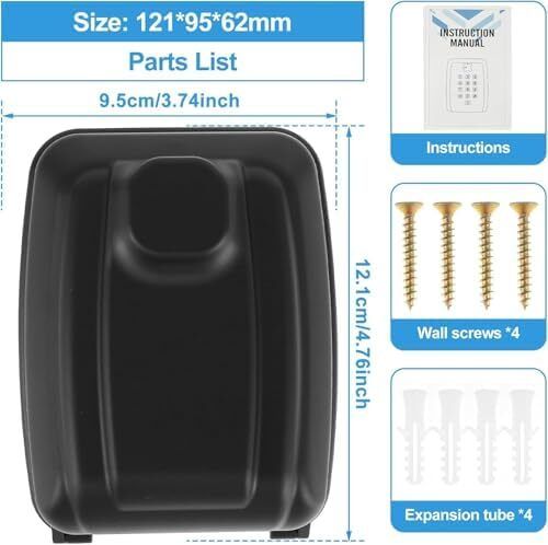 Key Safe Wall Mounted Police Approved,Key Lock Box for Outside 12 Digit Combination Lock Box Spare Key Hider Waterproof Security Lockbox Large Capacity Key Box for Home Garage Office School