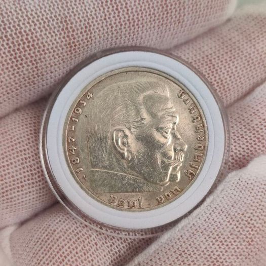 2 Reichsmark 1937 A Berlin WW2 Silver Coin third Reich (Like a mirror)