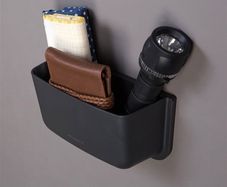 Brand New Litem Multi-Fixing Methods For Multi-Purpose Easy Storage With 2 Compartments - Colour - Black & Grey - Size - 17cm x 9cm x 7cm - RRP - 11.99