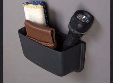 Brand New Litem Multi-Fixing Methods For Multi-Purpose Easy Storage With 2 Compartments - Colour - Black & Grey - Size - 17cm x 9cm x 7cm - RRP - 11.99
