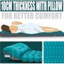 Self Inflating Sleeping Mat for Camping: 8-12CM Thickness Single Camp Mattress, Double Joinable Camping Inflatable Mat Image 6