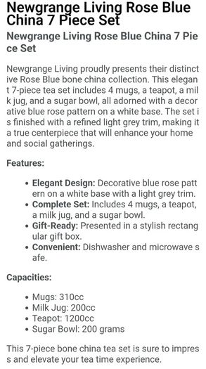 Newgrange bone china tea set