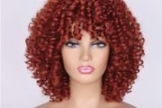 ColourfulPanda afro curly wig black and red