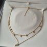Original Thomas Sabo Charm Club necklace, S925 gold plated with multicolour stones, triangle charm & opal pendant.  Very good condition. Rare layered model. Image 8