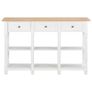 Console Table White 120x30x76 cm MDF Image 4