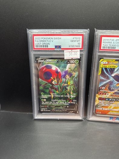 Orbeetle V Tg12/Tg30 Psa 10 | Reshiram & Charizard Gx 016/173 Psa 10 Pokemon Cards
