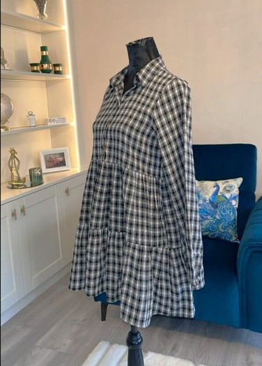 Ladies Black & White Check Dress from Zara. Size Xs UK 6 / EU 34