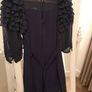 Stunning French Navy Ruffle Sleeve Dress size 6 Image 2