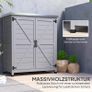 Garden cabinet, outdoor cabinet with worktop, tool cabinet, solid wood, steel Image 5
