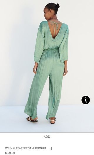 Zara Full Length Wrinkle Effect Jumpsuit
