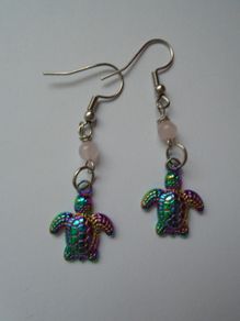 Handmade earrings, Jewellery, Sea turtle earrings,