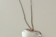 Necklace with Distressed Heart Pendant
