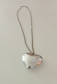 Necklace with Distressed Heart Pendant