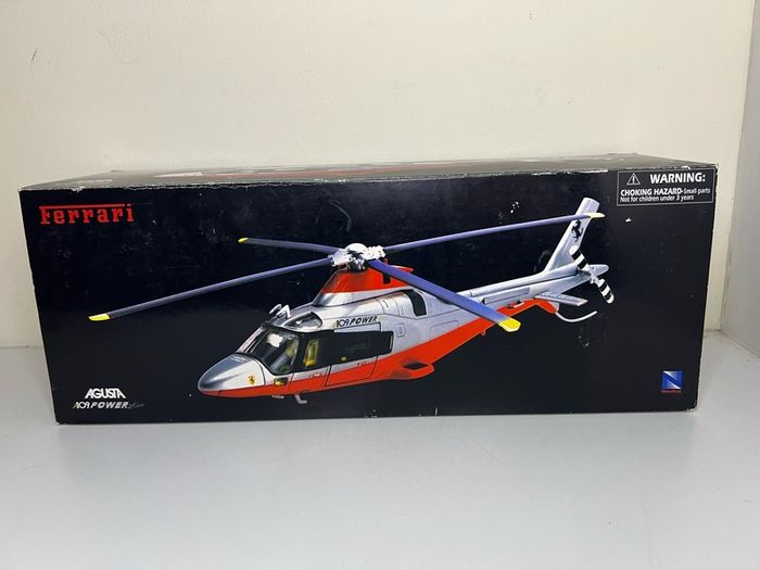 Ferrari Agusta A 109 Power Elite Model Red and Grey Helicopter Diecast 1:43 Scale - New In Box
