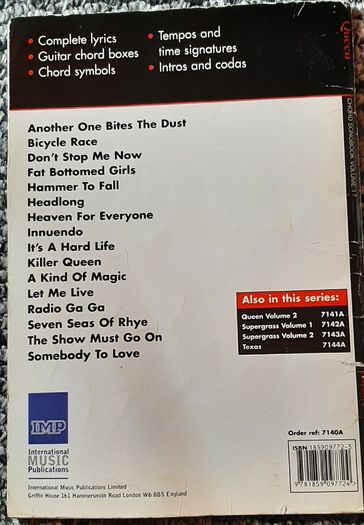 Queen  Chord Songbook Vol. 1