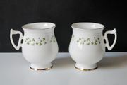 A Pair of ROYAL TARA "Trellis Shamrock" Coffee/Tea cups