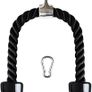 Nylon Triceps Rope Twisted Pull Down Rope with Non-Slip Handles - Lats, Biceps, Triceps, Gym or Home - Black Image 2