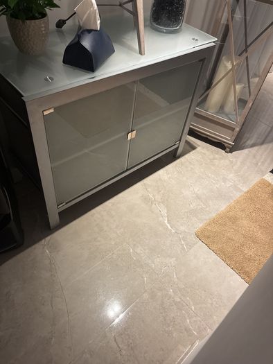 unit /sideboard metal and glass