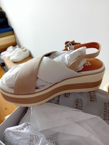 Leather Platform Sandals - Taupe - Spanish Brand Regarde Le Ciel - UK 5 - BNWT RRP 85