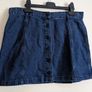 Denim button front skirt Image 2