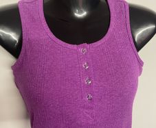 Bright purple YD racer back top, age 10-11