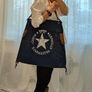 Vintage Canvas Tote Bag Navy Blue - BRAND NEW Image 3