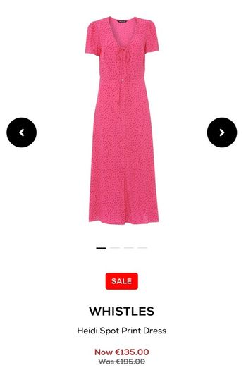 whistles Heidi Spot print dress size 8