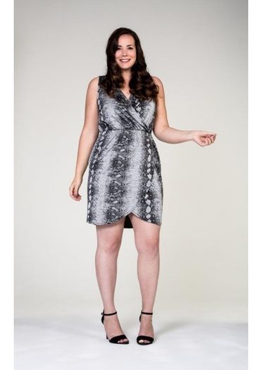 Brand new Pink Clove snakeskin sleeveless wrap midi dress size UK20 EUR48 Postage included