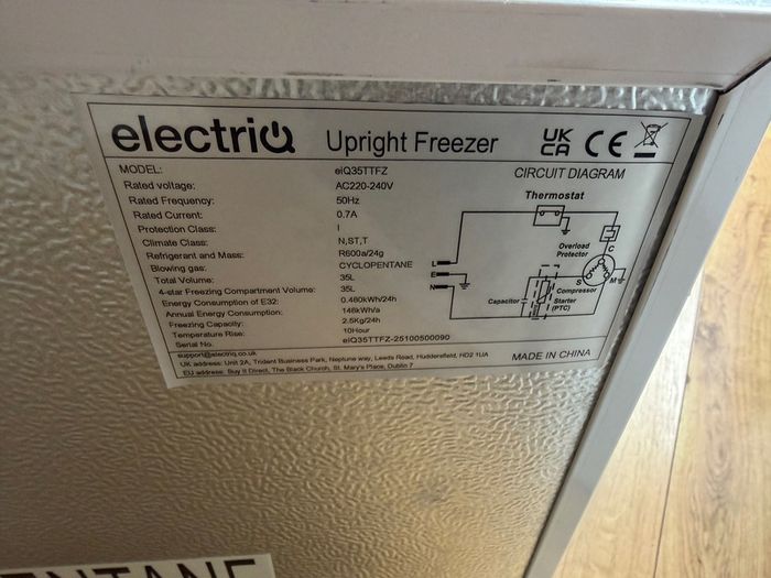 Electriq Small Freezer