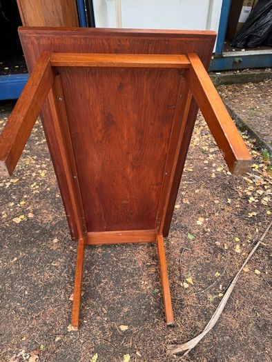 Mid-Century Teak Parquet/Checkerboard Coffee Table ((970s) 84cm