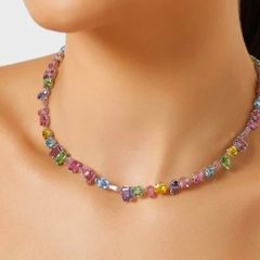Swarovski multi colour crystal choker necklace
