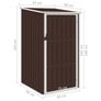 Garden Shed Brown 87x98x159 cm Image 7