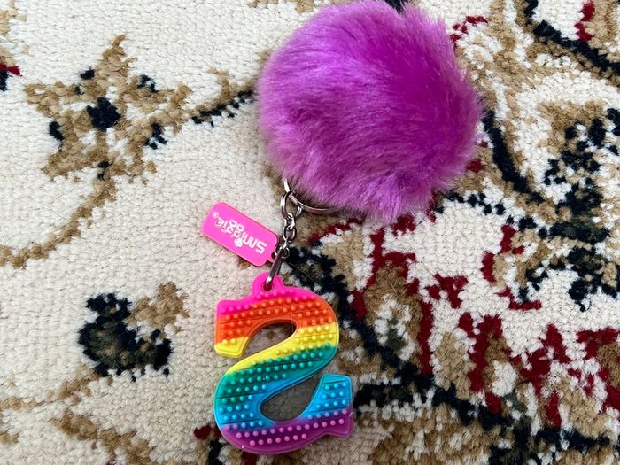 Toy smiggle key ring letter S