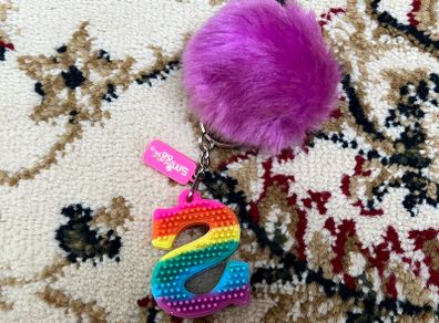 Toy smiggle key ring letter S