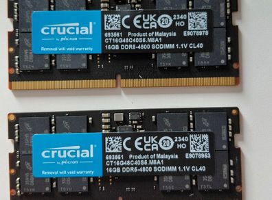32gb DDR5 4800 mhz ram (for laptop) 2x16gb