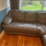 Real leather corner couch Image 2