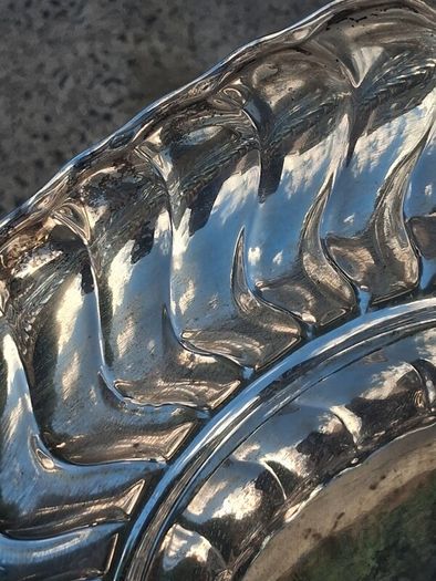 Sterling Silver Wave Bowl (7 Inches 241 grams)