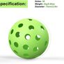 Pickleball Balls Outdoor with 40 Small Precisely Drilled Holes, Durable and Consistent Bounce Outdoor Picklebal Balls, 6-Pack Image 2