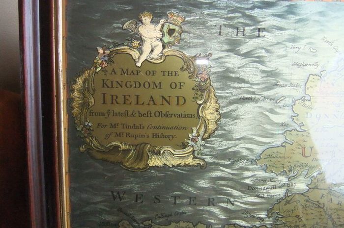 Map Kingdom of Ireland from Mr. Tindal's Continuation of Mr. Rapin's History".