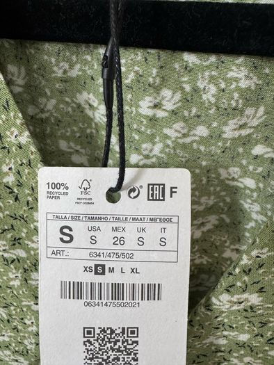 BNWT Stradivarius Green Floral Dress Size S