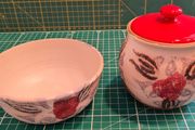 Suzanne May Sugar bowl and Jam pot