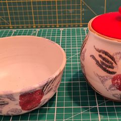Suzanne May Sugar bowl and Jam pot