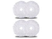 4 Replacement Microfibre Spin Mop Heads