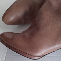 Genuine leather boots knee high lining leather also