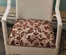 Vintage wicker armchair