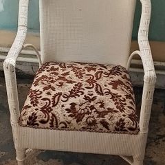 Vintage wicker armchair
