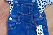 Stacey Solomon baby dungaree shorts n tee