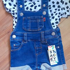 Stacey Solomon baby dungaree shorts n tee