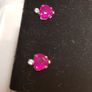 14 ct gold earrings 2.38 carat African Rubies Image 2