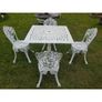 Cast Iron Garden Set Square Table and Chairs Style N Image 2